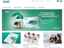 Tablet Screenshot of medical.ansell.com.au